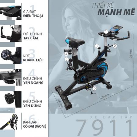 XE ĐẠP TẬP ĐỘNG LỰC YB-7911